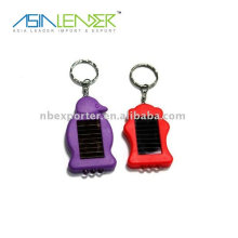 mini animal shaped led solar mini led flashlight keychain